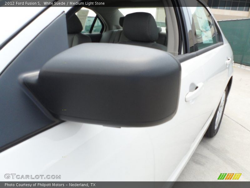 White Suede / Medium Light Stone 2012 Ford Fusion S