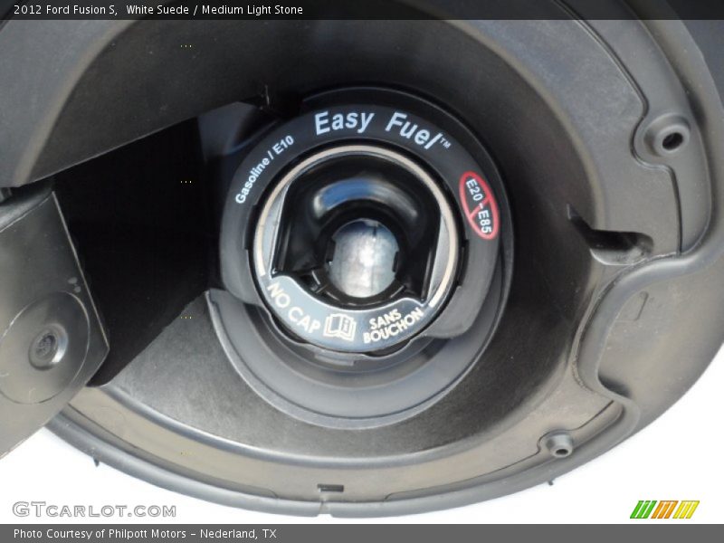 White Suede / Medium Light Stone 2012 Ford Fusion S