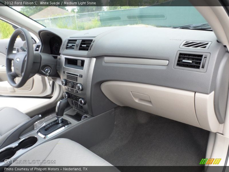 White Suede / Medium Light Stone 2012 Ford Fusion S