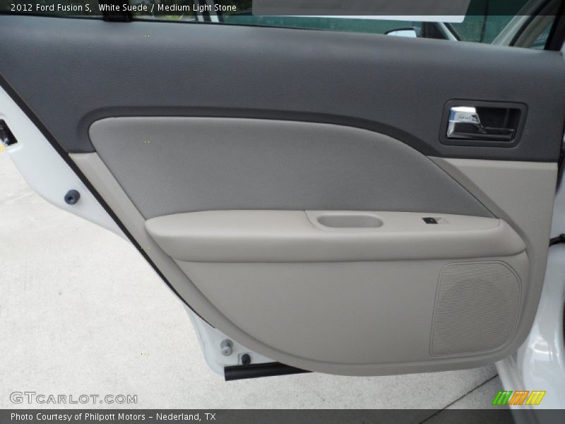 White Suede / Medium Light Stone 2012 Ford Fusion S