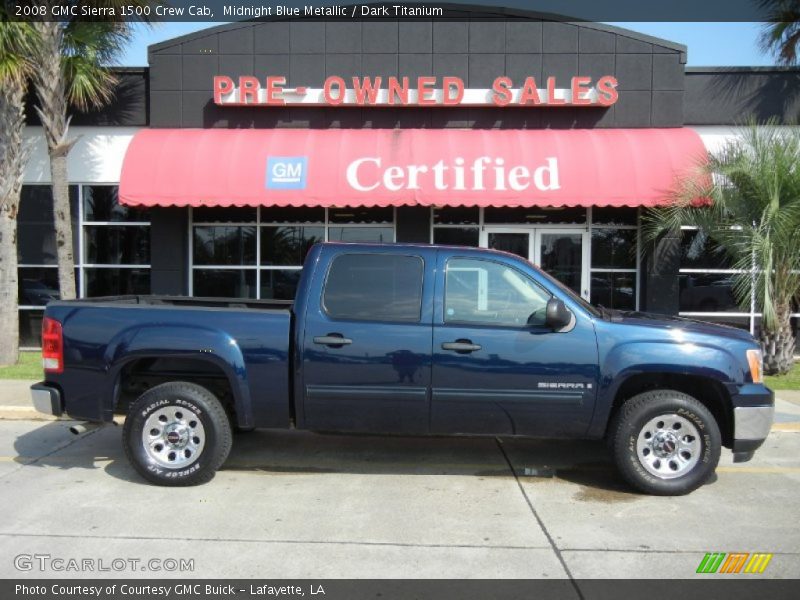 Midnight Blue Metallic / Dark Titanium 2008 GMC Sierra 1500 Crew Cab