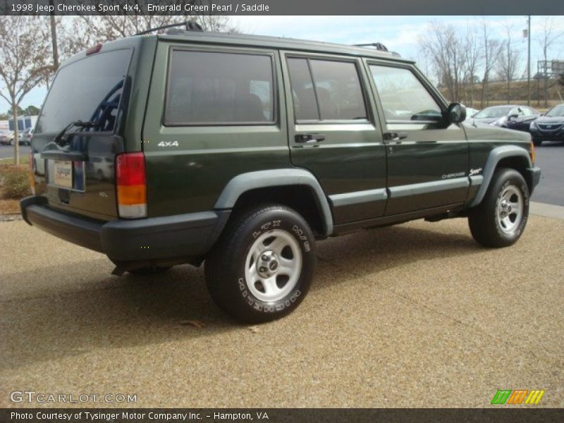 Emerald Green Pearl / Saddle 1998 Jeep Cherokee Sport 4x4