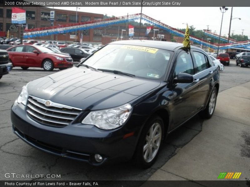Modern Blue Pearl / Dark Slate Gray/Light Slate Gray 2008 Chrysler Sebring Limited AWD Sedan