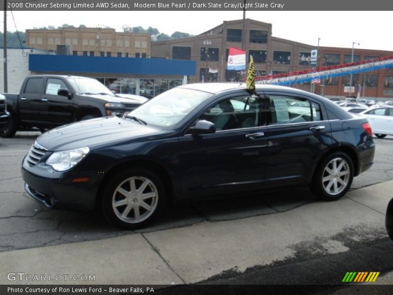 Modern Blue Pearl / Dark Slate Gray/Light Slate Gray 2008 Chrysler Sebring Limited AWD Sedan
