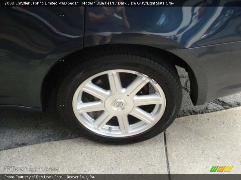 Modern Blue Pearl / Dark Slate Gray/Light Slate Gray 2008 Chrysler Sebring Limited AWD Sedan