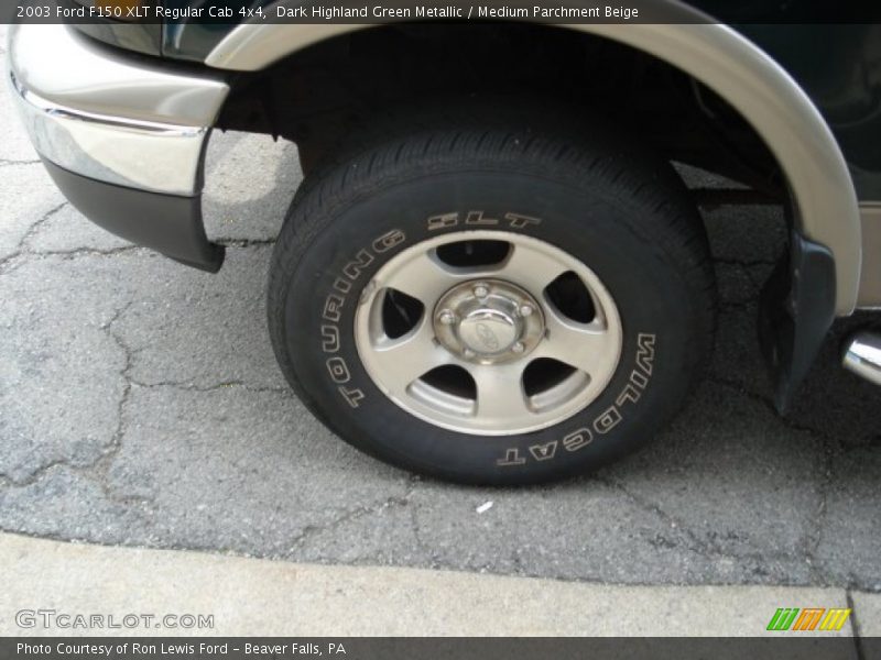 Dark Highland Green Metallic / Medium Parchment Beige 2003 Ford F150 XLT Regular Cab 4x4