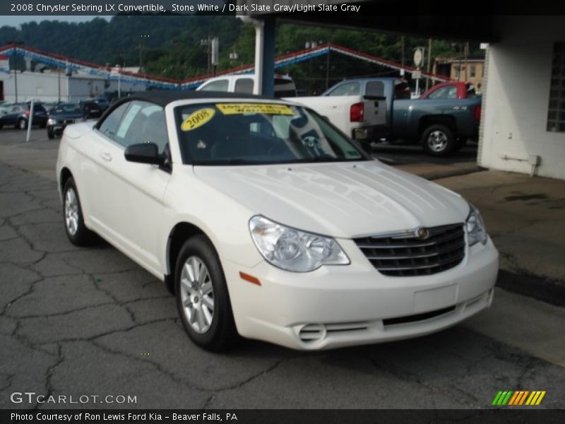 Stone White / Dark Slate Gray/Light Slate Gray 2008 Chrysler Sebring LX Convertible