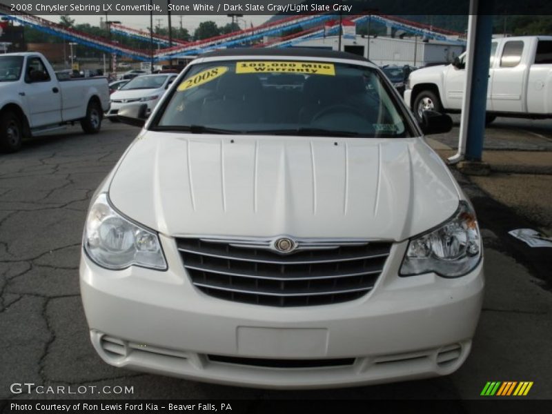 Stone White / Dark Slate Gray/Light Slate Gray 2008 Chrysler Sebring LX Convertible