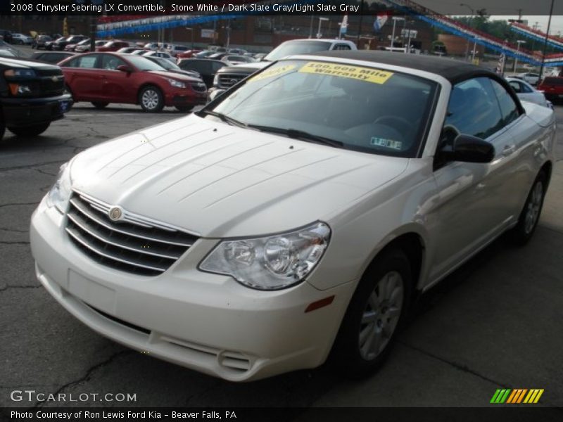 Stone White / Dark Slate Gray/Light Slate Gray 2008 Chrysler Sebring LX Convertible