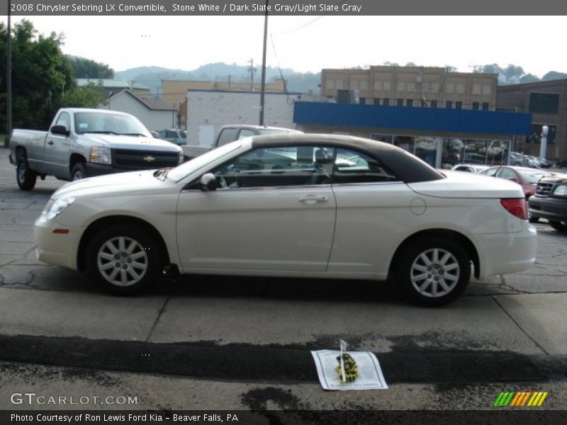 Stone White / Dark Slate Gray/Light Slate Gray 2008 Chrysler Sebring LX Convertible