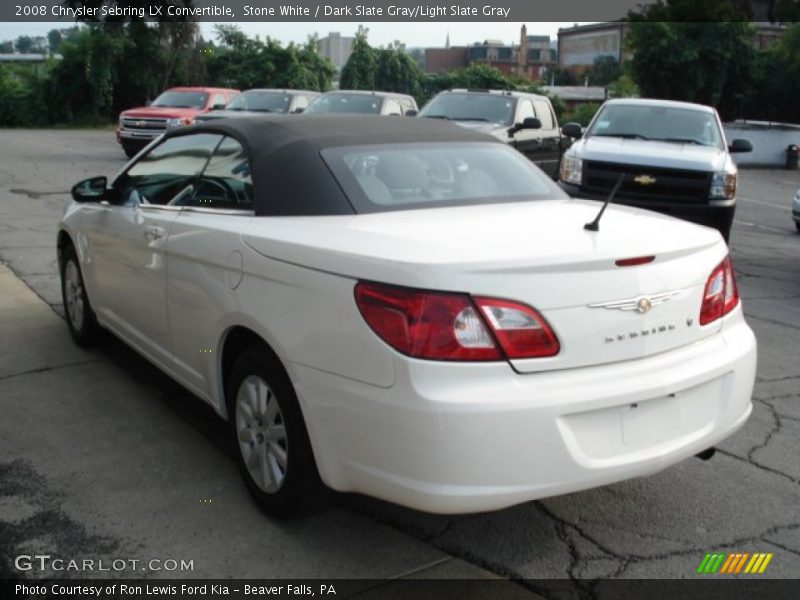 Stone White / Dark Slate Gray/Light Slate Gray 2008 Chrysler Sebring LX Convertible