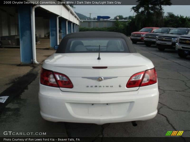 Stone White / Dark Slate Gray/Light Slate Gray 2008 Chrysler Sebring LX Convertible