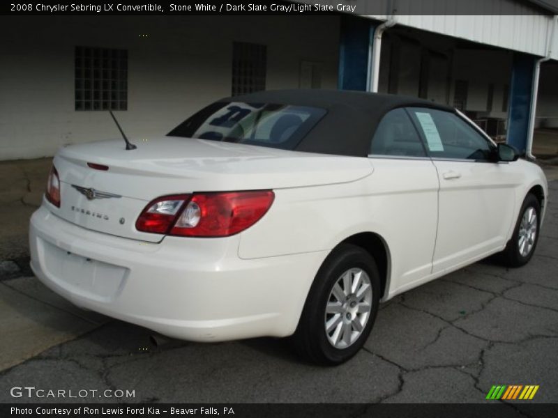 Stone White / Dark Slate Gray/Light Slate Gray 2008 Chrysler Sebring LX Convertible