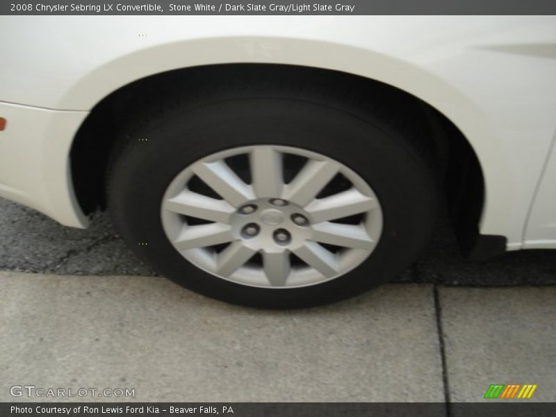 Stone White / Dark Slate Gray/Light Slate Gray 2008 Chrysler Sebring LX Convertible