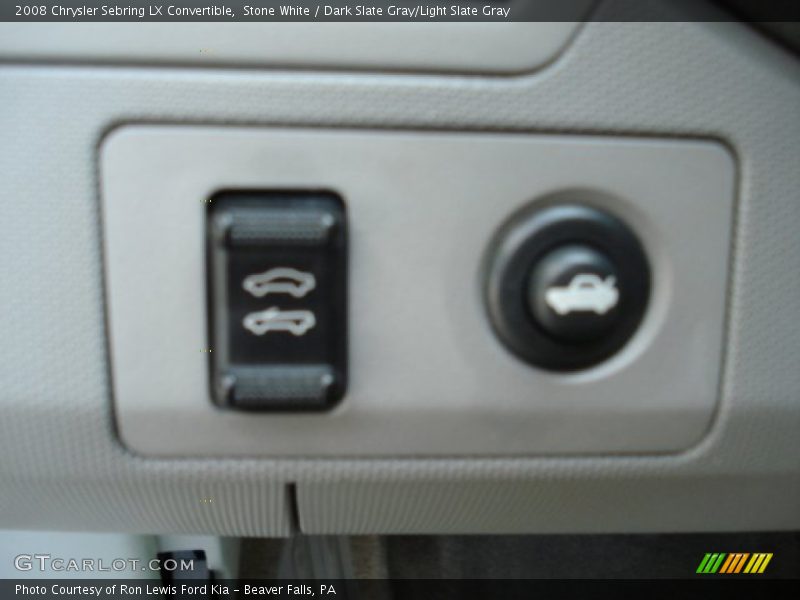 Stone White / Dark Slate Gray/Light Slate Gray 2008 Chrysler Sebring LX Convertible
