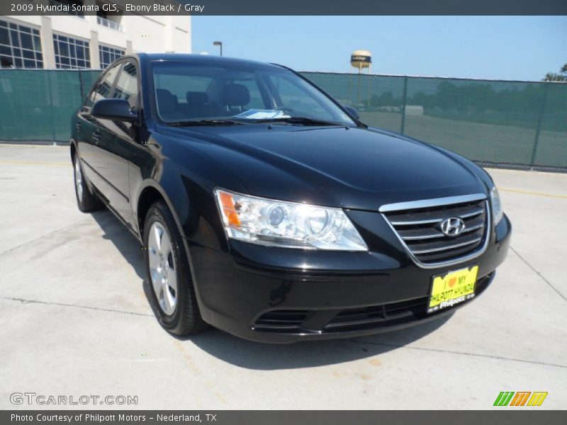 Ebony Black / Gray 2009 Hyundai Sonata GLS