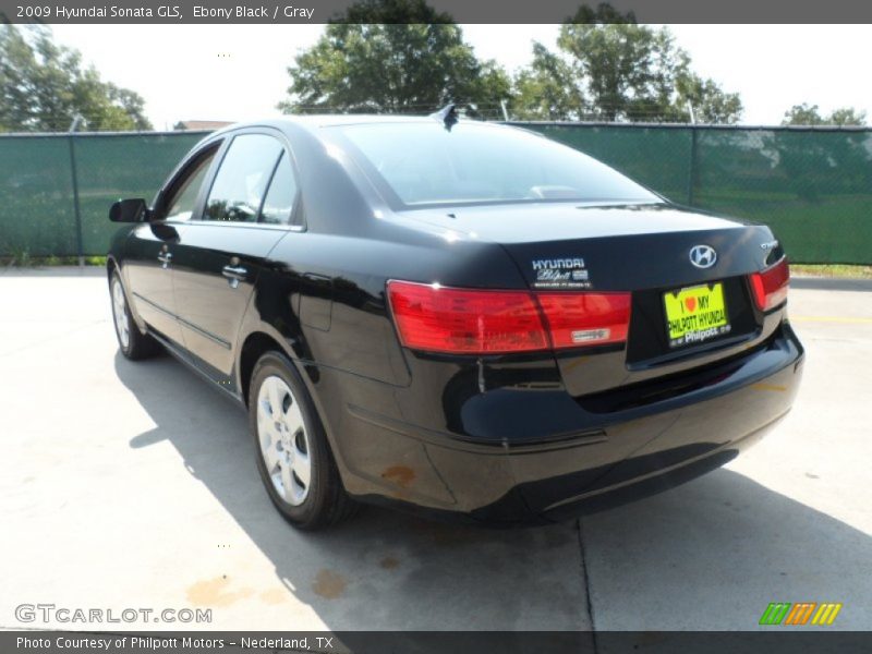 Ebony Black / Gray 2009 Hyundai Sonata GLS