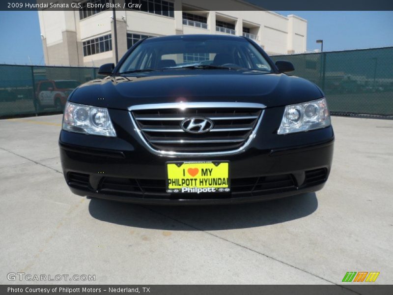 Ebony Black / Gray 2009 Hyundai Sonata GLS