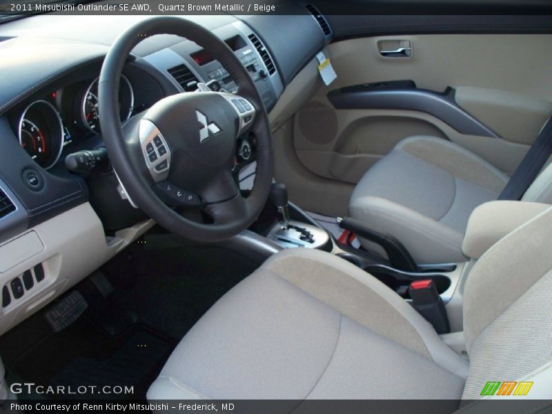 Beige Interior - 2011 Outlander SE AWD 