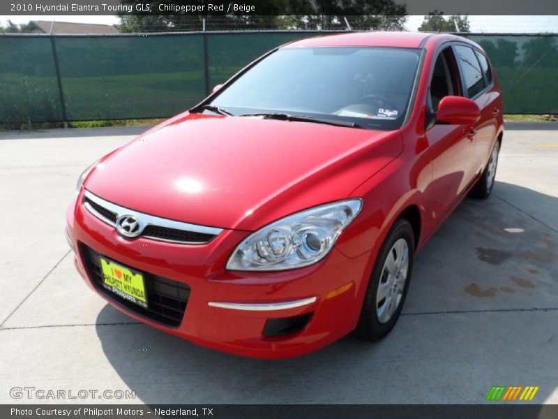 Chilipepper Red / Beige 2010 Hyundai Elantra Touring GLS