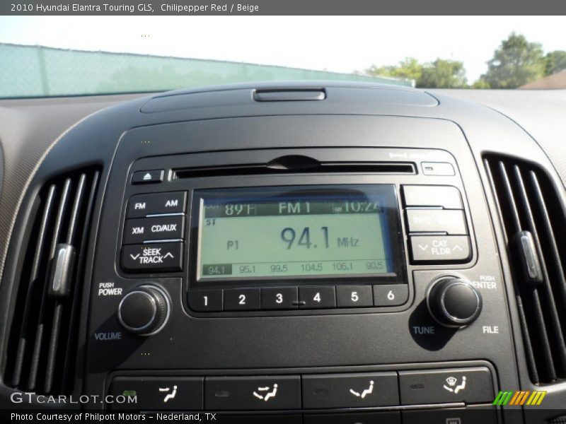 Controls of 2010 Elantra Touring GLS