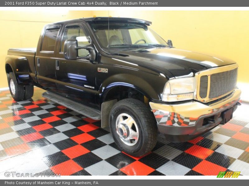Black / Medium Parchment 2001 Ford F350 Super Duty Lariat Crew Cab 4x4 Dually