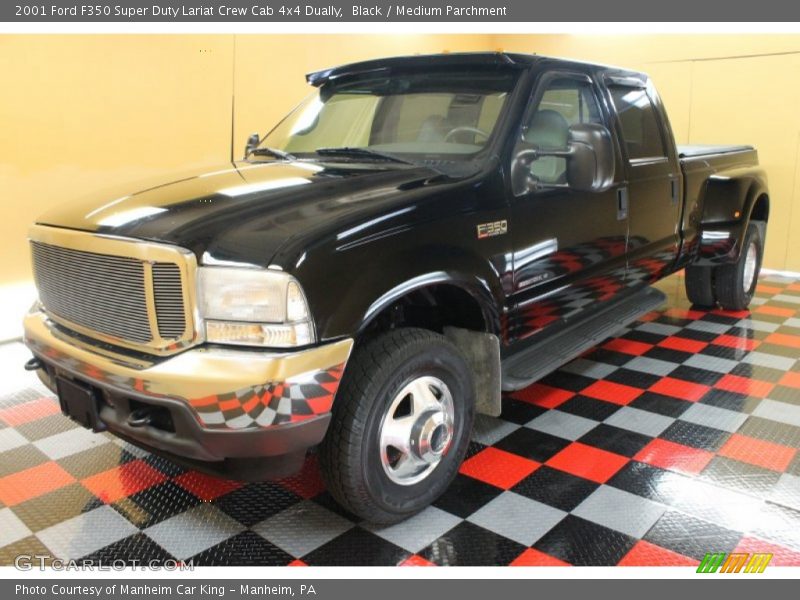 Black / Medium Parchment 2001 Ford F350 Super Duty Lariat Crew Cab 4x4 Dually