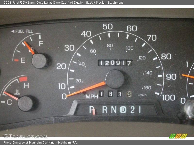 Black / Medium Parchment 2001 Ford F350 Super Duty Lariat Crew Cab 4x4 Dually