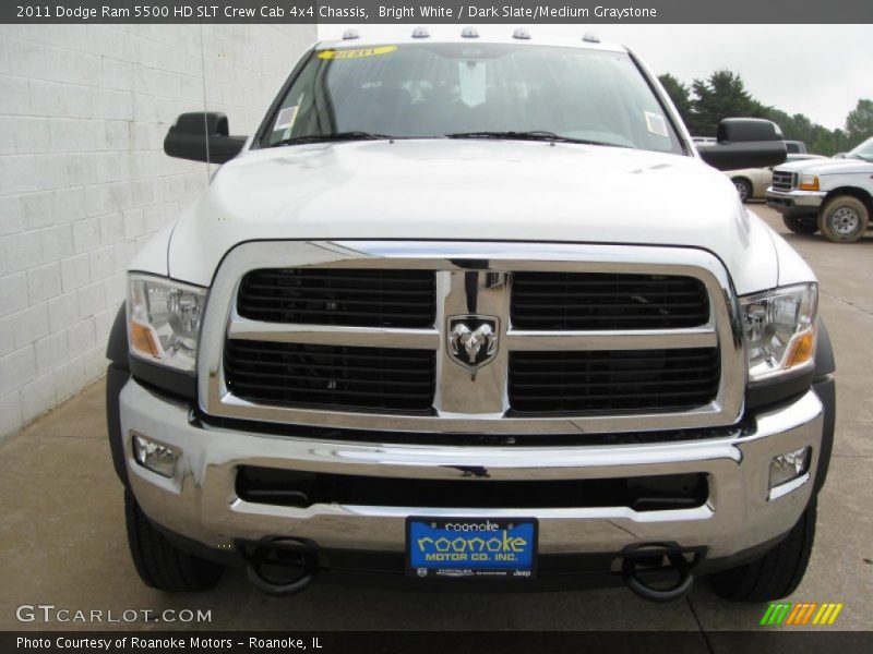 Bright White / Dark Slate/Medium Graystone 2011 Dodge Ram 5500 HD SLT Crew Cab 4x4 Chassis