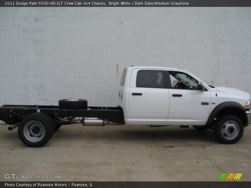 Bright White / Dark Slate/Medium Graystone 2011 Dodge Ram 5500 HD SLT Crew Cab 4x4 Chassis
