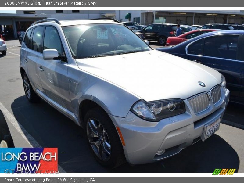 Titanium Silver Metallic / Grey 2008 BMW X3 3.0si