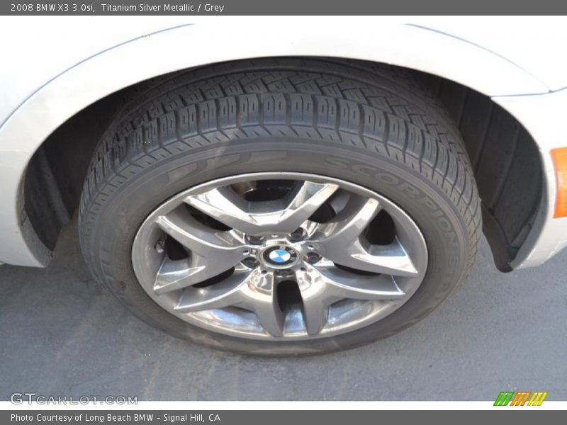 Titanium Silver Metallic / Grey 2008 BMW X3 3.0si