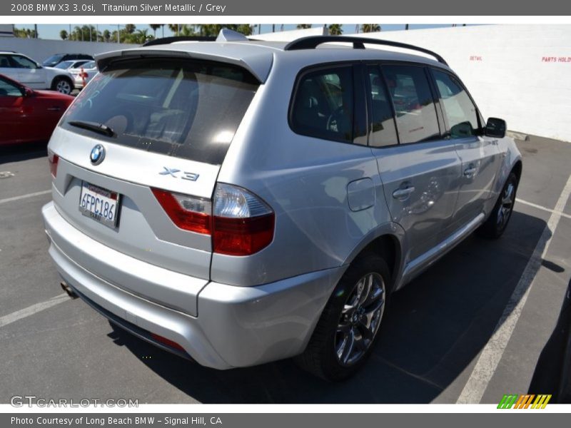 Titanium Silver Metallic / Grey 2008 BMW X3 3.0si