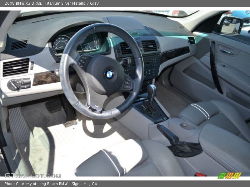 Titanium Silver Metallic / Grey 2008 BMW X3 3.0si