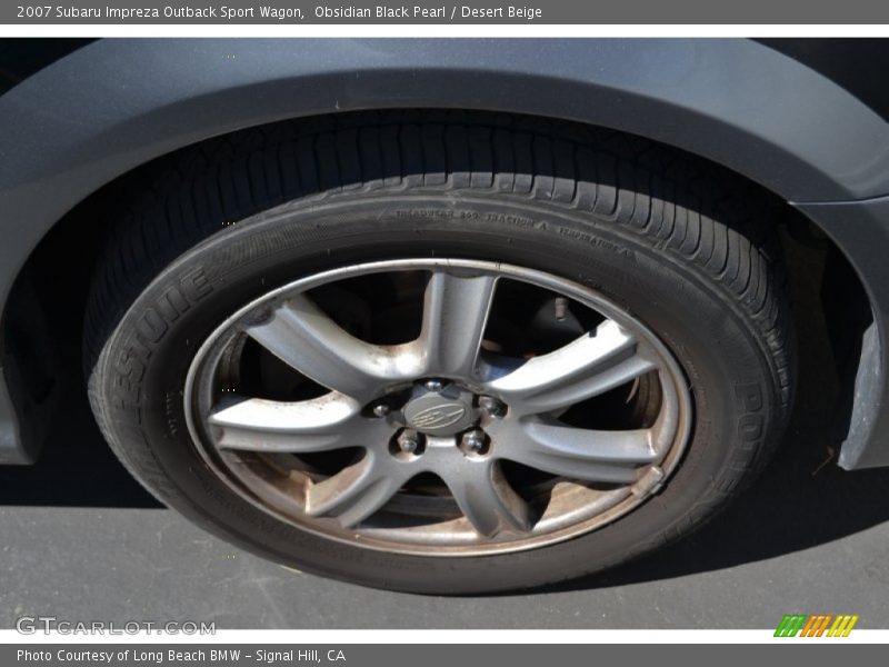 Obsidian Black Pearl / Desert Beige 2007 Subaru Impreza Outback Sport Wagon