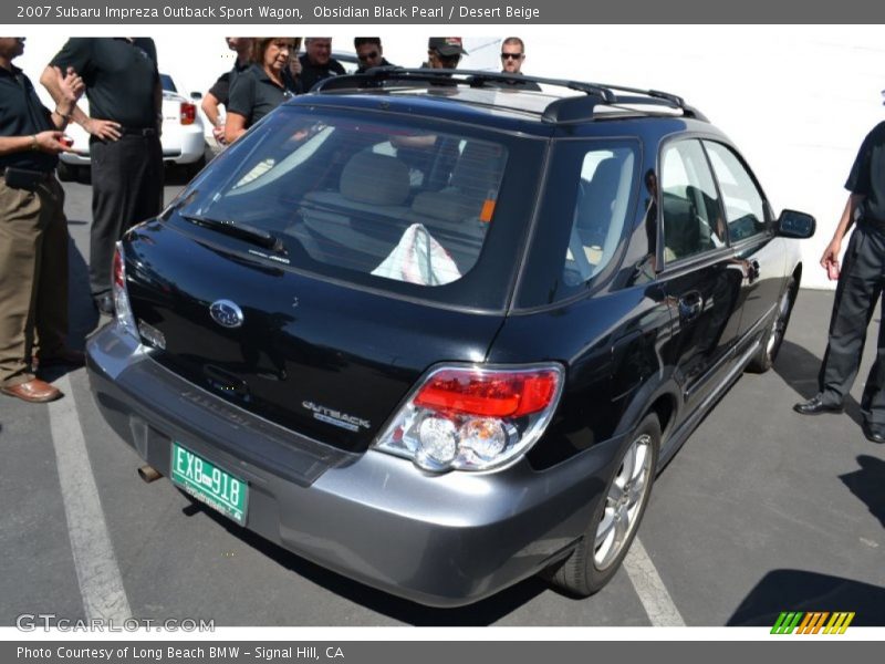 Obsidian Black Pearl / Desert Beige 2007 Subaru Impreza Outback Sport Wagon