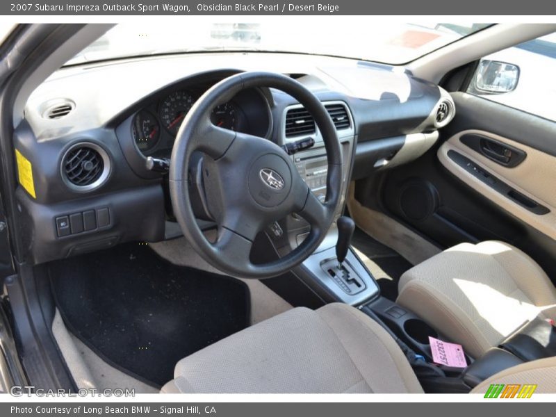 Obsidian Black Pearl / Desert Beige 2007 Subaru Impreza Outback Sport Wagon