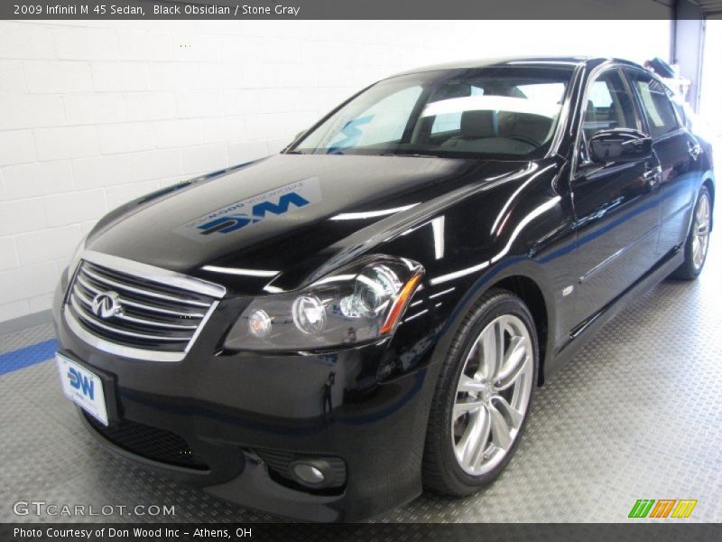 Black Obsidian / Stone Gray 2009 Infiniti M 45 Sedan