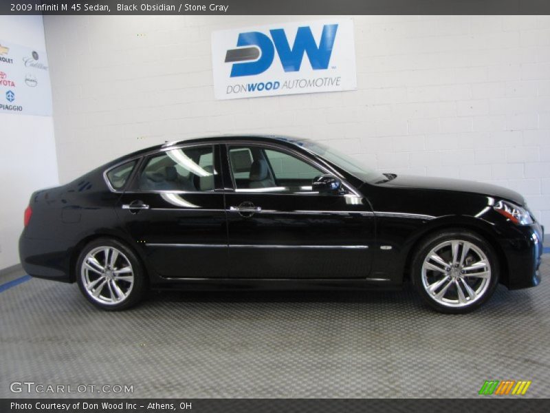 Black Obsidian / Stone Gray 2009 Infiniti M 45 Sedan