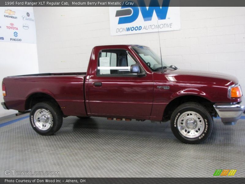Medium Berry Pearl Metallic / Gray 1996 Ford Ranger XLT Regular Cab
