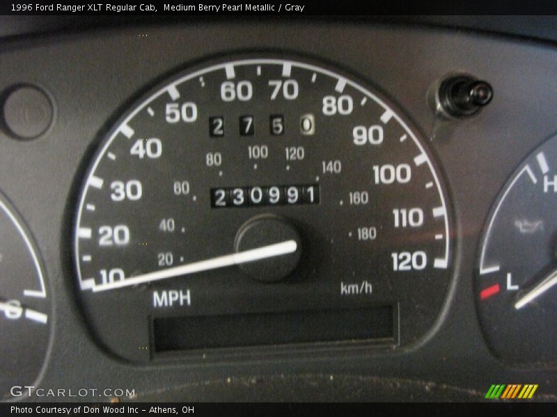 Medium Berry Pearl Metallic / Gray 1996 Ford Ranger XLT Regular Cab