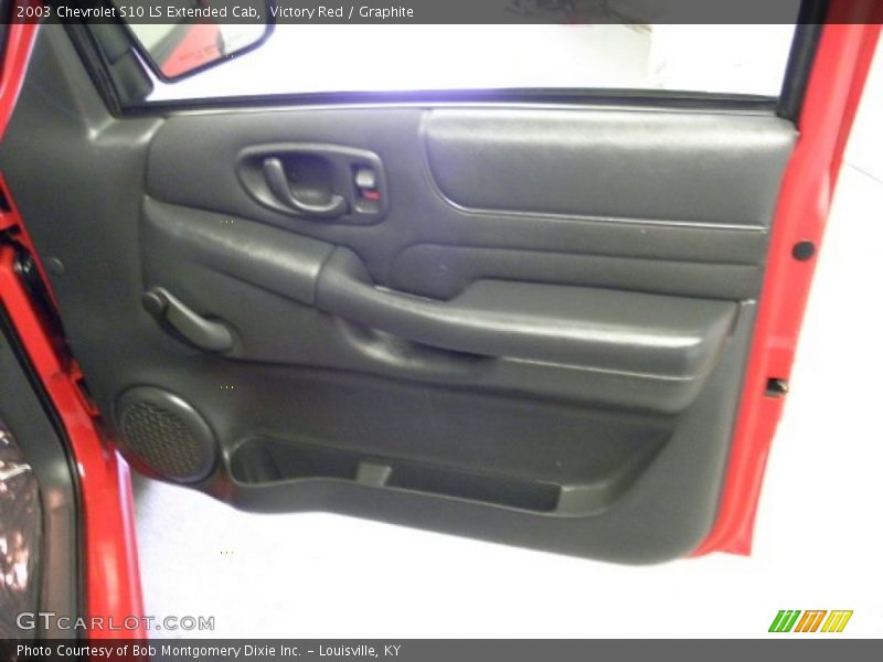 Victory Red / Graphite 2003 Chevrolet S10 LS Extended Cab