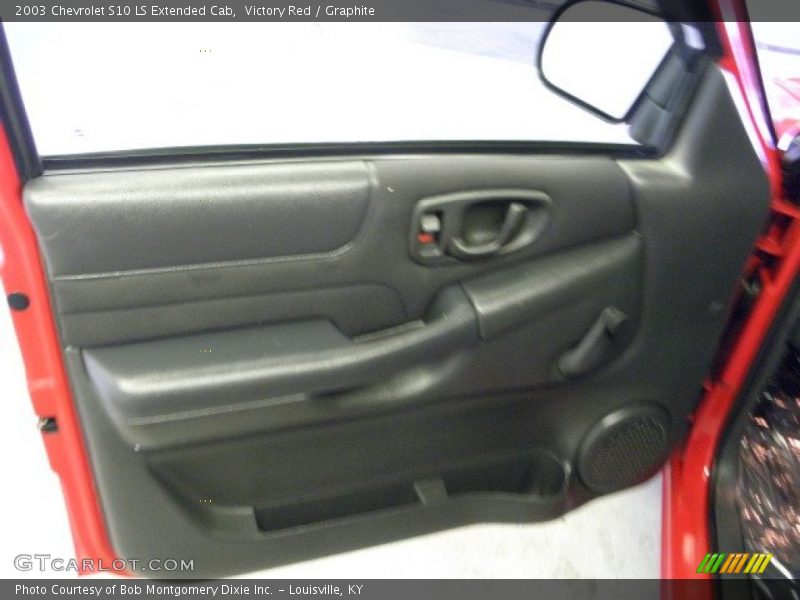 Victory Red / Graphite 2003 Chevrolet S10 LS Extended Cab