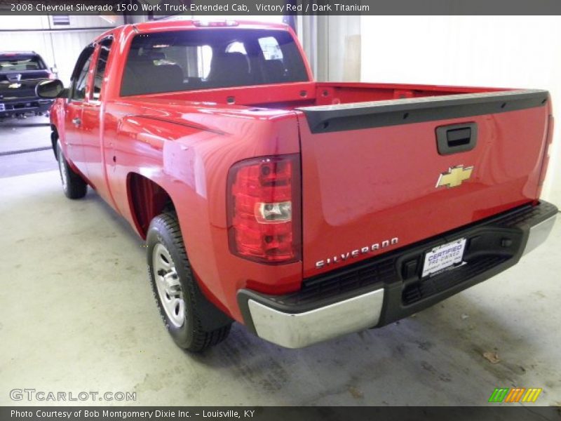 Victory Red / Dark Titanium 2008 Chevrolet Silverado 1500 Work Truck Extended Cab