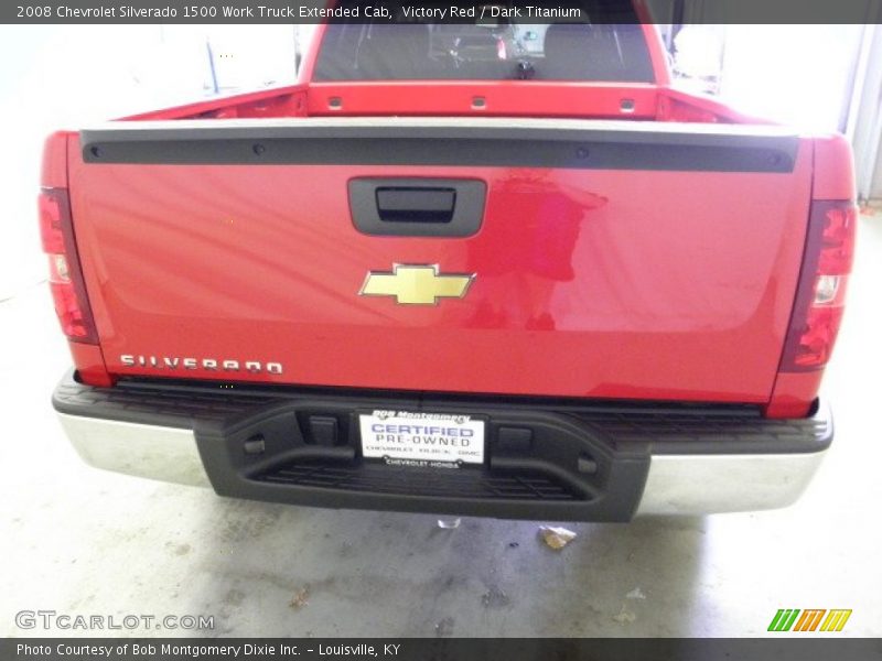 Victory Red / Dark Titanium 2008 Chevrolet Silverado 1500 Work Truck Extended Cab