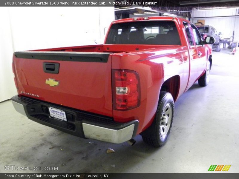 Victory Red / Dark Titanium 2008 Chevrolet Silverado 1500 Work Truck Extended Cab