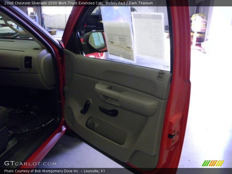 Victory Red / Dark Titanium 2008 Chevrolet Silverado 1500 Work Truck Extended Cab