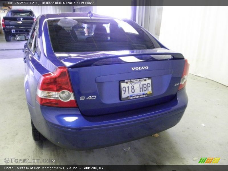 Brilliant Blue Metallic / Off Black 2006 Volvo S40 2.4i