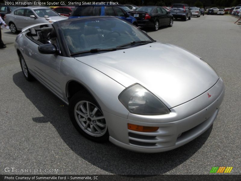 Sterling Silver Metallic / Black 2001 Mitsubishi Eclipse Spyder GS