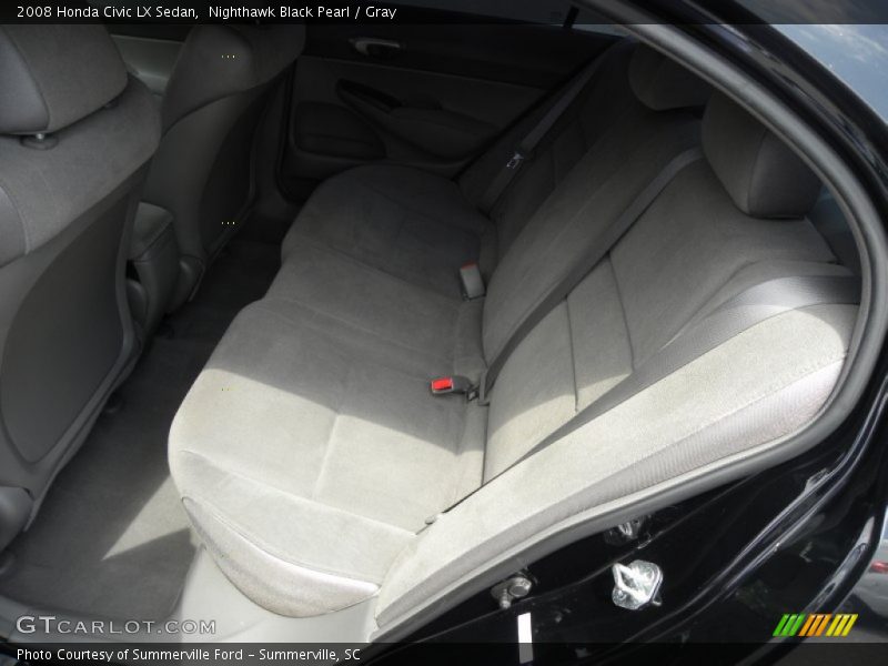 Nighthawk Black Pearl / Gray 2008 Honda Civic LX Sedan